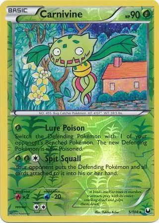 Dark Explorers Carnivine #5/108 reverse holo